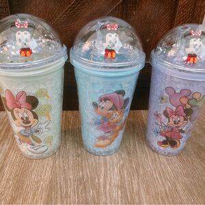 Disney Minnie Mouse tumbler cups - Pink, Blue, Purple & light mint